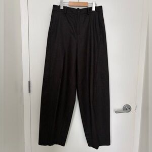 Massimo Dutti Women's Wool Brown Trousers Size M